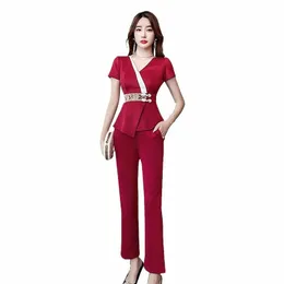 beauty Sal Uniform Foot Therapy Waitr Elegant Ladies' Overalls Sauna Massage Clothing Beautician Top Pants Two-piece 863l#