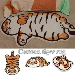 Cartoon Tiger Tappetino d'ingresso Tappeti da bagno assorbenti Tappeti soffici antiscivolo per la decorazione del soggiorno Tappetini Tappeto peloso 240322