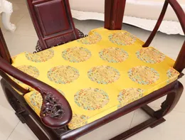 Clássico de luxo chinês cadeira assento almofada decoração para casa high end engrossar brocado seda roundbacked poltrona assento cushio3117447