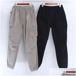 Calças masculinas roupas casuais calças homens mti bolso jogging collants na primavera e verão retro na moda marca espartilho macacão gota entregar ottde