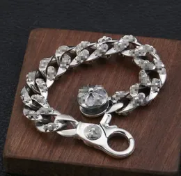 Designer de prata cruz pulseiras pulseira para homens e mulheres marca de luxo tendência personalidade punk cruz estilo amantes presente hip hop rock jóias 3 tamanho