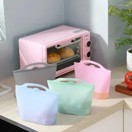 Storage Bags Silicone Food Bag Frosted PEVA Fresh-keeping Reusable Freezer Zipper Leakproof Top Fruits Kitchen Tool