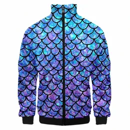 Onda Colorida Escalas de Peixe 3D Impresso Homens Hoodies Moletom Unissex Streetwear Zipper Pulôver Casual Jaqueta Fatos Personalizados e5wN #