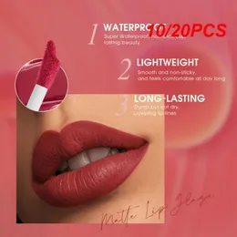 1020pcs miękka mgła warga Wodoodporna 12 kolorów usta Makijaż odcień Pigment Velvet Mat Gloss Nonstick Cup Lipgloss 240321