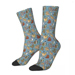 Erkek Çorap Sürüngen Evcil Hayvanlar Desen Mavi Erkek Erkek Kadın Yaz Çorapları Polyester