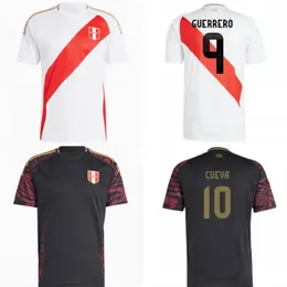 2024 Peru Soccer Jersey Mens #10 Cuevas Abram Cartagena Soccer Shirt Mens #9 Pineau Aquino Home Away Football Asiform