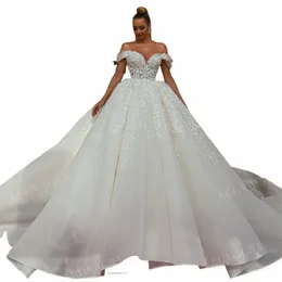 Sleevel Wedding Dr 2024 Sweetheart Off The Should Ball Gown Princ Bride Lelaacra SM27 Plus Size vestido de noiva u9z8#