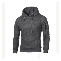 Suéter masculino suéter masculino sólido plovers nova moda casual com capuz outono inverno quente femme roupas slim fit jumpers drop delivery ap dho0l