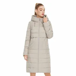 Miegofce 2024 Ny Spring Autumn Women's LG Coat LG Sleeve Quilted Female Solid Color Jacket Windproof Hooded Parka C23609 A9ML#