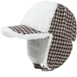 Berretti Ragazza Inverno Caldo Cappello Antivento Uomo Donna Bomber Finto Paraorecchie Berretto Trooper Trapper Anti-neve Cappelli da sci Termico Morbido