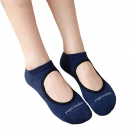 Дышащие носки для йоги для женщин N нескользящие носки для пилатеса Barre балета танцы домашняя больница с липкими ручками 01cf #