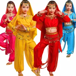 Kidsadult Belly Costumes Zestaw Oriental Dance Girls Dancing Belly India Belly Dance Ubrania Kostium sceniczny 28Ti#