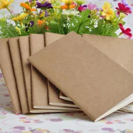 wholesale Kraft Brown Unlined Travel journals Notebook Soft Brown White Notebooks for Travelers Students and Office Sketchbook ZZ