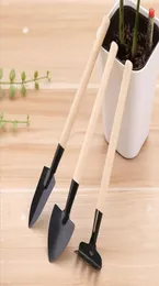 3pcsset mini pá ferramentas de jardinagem varanda homegrown vaso plantio flor pá ancinho escavação ternos três peças garden9350721