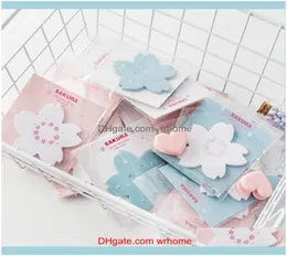 Uwagi notatniki dostarcza biuro biznesowe przemysłowe 2 pcspack kreatywne przenośne wiśniowe Sakura Petals Pad n Times Stick7059050