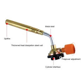 2024 Butanbrännare Svetsning Gas Torch Flame Gun Brazing Flamethrower Outdoor Camping BBQ Portabel Lödningsvärmepistol Svetsutrustning