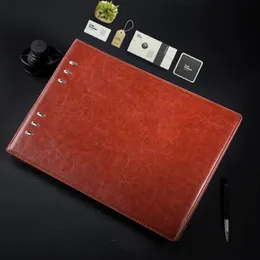 Notebook personalizzato con copertina rigida A4 Forniture per ufficio Pianificatore di scrittura spessa in pelle bianca da lavoro orizzontale 240329