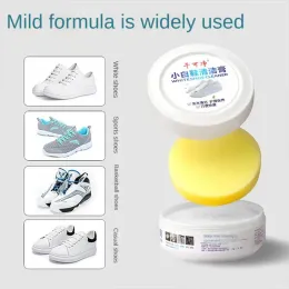 Albums 120g White Shoes Cleaning Cream Stains Remover Shoes Whitening Allpurpose Cleansing Cream with Wipe Sponge for Shoes Sneakers