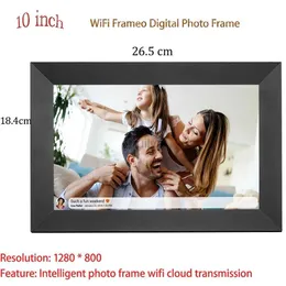 Digitala fotoramar Fashion 10.1 tum Digital Photo Frame Desktop Elektroniskt album IPS -Support Foto/ Video/ Musik/ klocka/ Calenda 24329