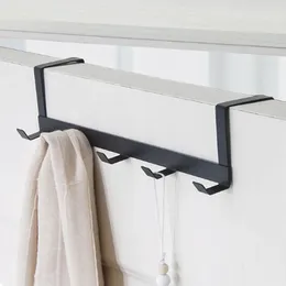 2024 Hooks Over the Door 5 Hooks Home Badrumsarrangör Rack Klädrock Hat Hatthandduk Hänger vardagsrum Kök Tillbehör Holder - For -