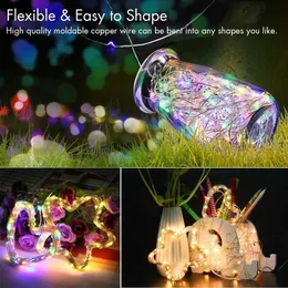 20 Pack String Fairy Lights 20LED 2M Silver Copper Wire Batterisdrivna dekorationer Ljus för bröllopsfest juldekor