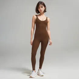 LL Yoga bodysuit Fitness Wear Women Jumpsuit Athletic Yoga Clothing Sexiga enstycken Design Yogauppsättningar för utomhus