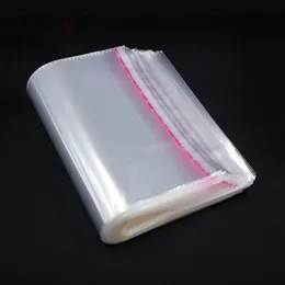 100pcs Transparent Gift Bags DIY Candy Biscuit Cookie Packing Bags Self Adhesive Plastic Cellophane Food Bag Kitchen Organizer