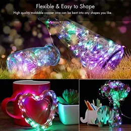 20pcs LED Fairy Lights 3 Mode Light String Button Battery Christmas Decoration Party Garden New Xmas Tree Decor