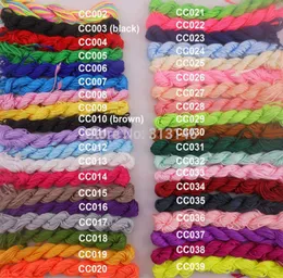 Intero 40 rotoli di colori assortiti 1mm 15mm Macrame perline Rattail corde di nylon intrecciate filo Kumihimo per creazione di gioielli Q1563794