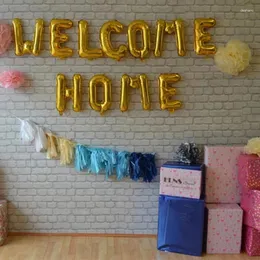 Party Decoration Rose Gold Sliver Welcome Family Letter Foil Balloons Back To Home Event Supliers Inflatable Air Balls Decorations