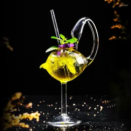 Copos de vinho atmosfera criativa barra de vidro net copo vermelho globo cocktail personalizado ocidental restaurante suco bebida fria