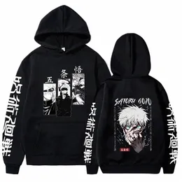 anime طباعة من النوع الثقيل jujutsu kaisen رجال هوديي هاراجوكو الخريف الشتاء ملابس الشارع يوجي itadori plus size hoodie d6xa#