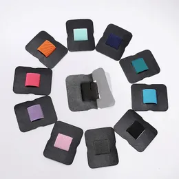 20pcs PU Selfadhesive Leather Pen Clip Elastic Tablet Computer Insert Notepad Loops for Notebooks 240329
