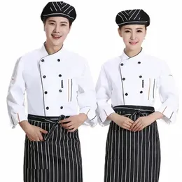 Nowy mundur szefa kuchni krótko-śluzowy Letni oddychający oddychający męski i damski piekierka cukierniczka szafa robocza Dert Shop Bakery C9ah#