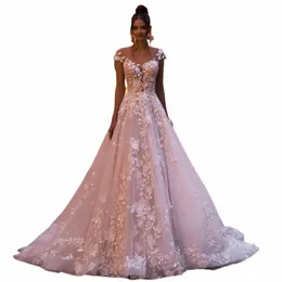 FMOGL SEXY BACKL CAP SLEEVE PASE PRINCH Wedding Dr 2022 Applices Pärled Frs Court Train Vintage A Line Bridal Gowns W0QS#