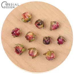 Components Cordial Design 30Pcs Jewelry Accessories/Earring Findings/Multicolor Natural Rose/Hand Made/Charms For Necklaces/DIY Making
