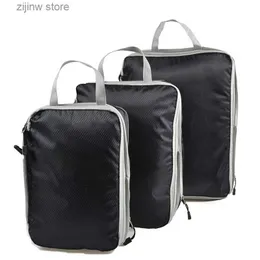 Annan hemlagringsorganisation Travel Storage Bag Compressible Packing Cubes Travel Suitcase Bagage Organizer Foldbar Waterproof Nylon HandbagTravel Bag Y24