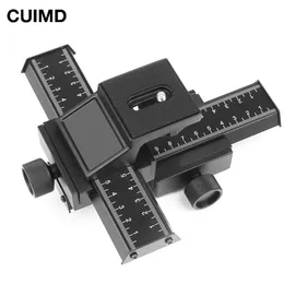 4 Way Macro Focusing Rail Slider for Pentax Close-Up Shooting Tripod Head with 14 Screw for DSLR Camera 240322