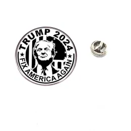 Trump Pin Fix America Again Brooch 2024 Presidential Election Party Supplies Metal Badge 0329