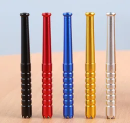 Bunte Aluminiumlegierung One Hitter Pipes Digger Tooth 76 mm Metall Dry Herb Tobacco Smoking Pipe Catcher Filter Taster Bat Portable Tube Cigarette Holder Dugout Tips