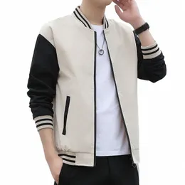 Herren Casual Street Baseballjacke Fiable Reißverschlussjacke Frühling Farbblockjacke Herren Casual Windjacke Herbstmantel 98t9 #