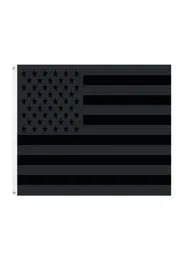 Bandiera americana nera 901.50 cm Bandiera ricamata in tessuto Oxford bandiera a strisce cucita5668323