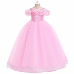 Детские дизайнерские платья для девочек, летняя одежда для косплея, одежда для малышей, детское летнее платье для девочек 55lF #