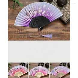 Decorative Figurines 1PC Vintage Style Silk Chinese Folding Fan Japanese Pattern Art Craft Gift Home Decoration Ornaments Party Dance Hand