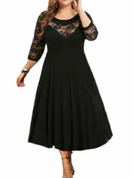 5xl 6xl plus size vrouwen kleding 2023 Lente Zomer Lace See من خلال Party Sexy Jurk ZT Maxi Lange Jurken C2NP#