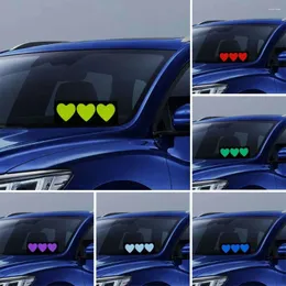 Window Stickers Fashion Car Heart-shaped Decoration Sticker Windshield Electric LED Safety Signs Decals