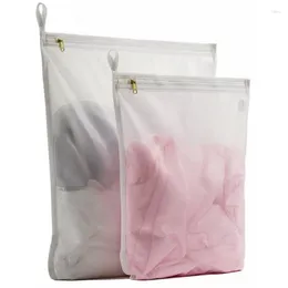 Sacos de lavanderia com zíper cesta anti deformação malha sutiã saco de lavagem não fluorescente durável