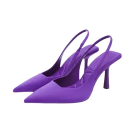 Plus Size Party Shoe Set Sexy Heels Shoes Shallow Pointed Pumps Sandals Ladies Slip on Crossdressers Zapatos Para Mujer Sandalia 240326