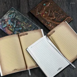 Design retrô planejador de bronze livro vintage gecko lagarto caderno material escolar escritório cultura educação kawaii