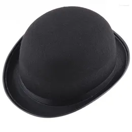 Berets Berets Trendy Black Fedora Hat for Kids Perfect Role Play Parties POPS